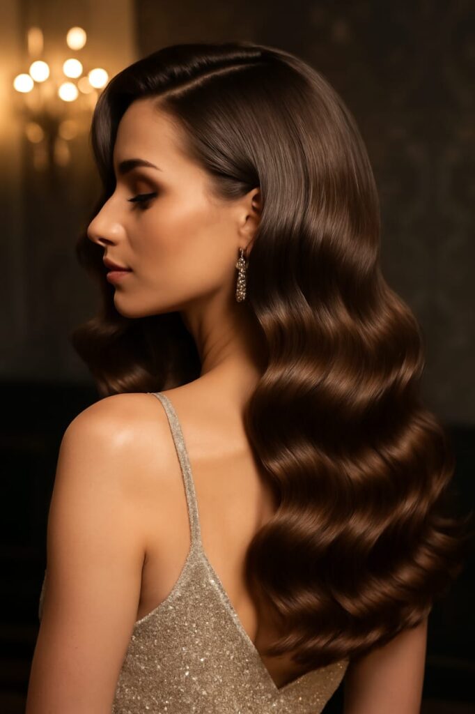 glamorous waves perfect for reception or cocktail nights.