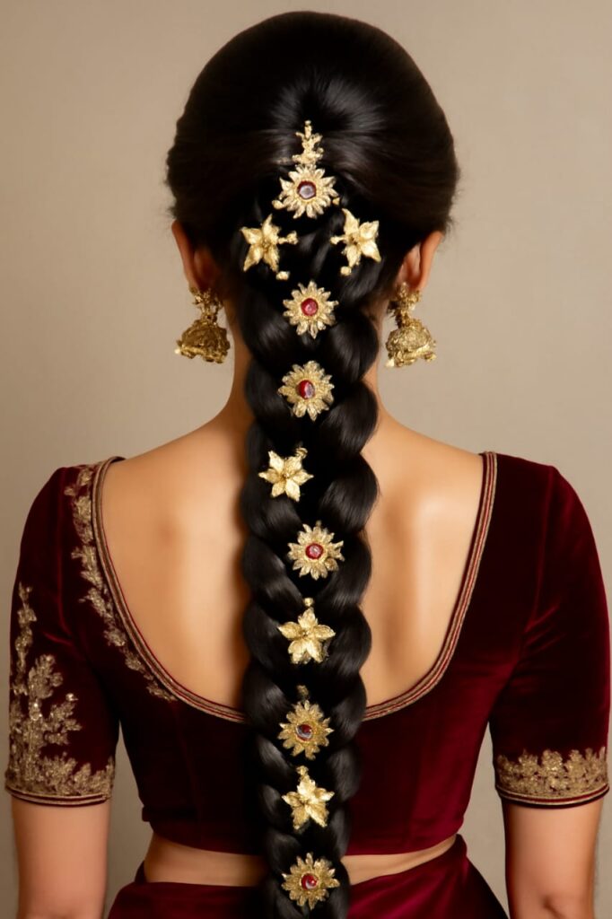 modern hairstyle for indian wedding