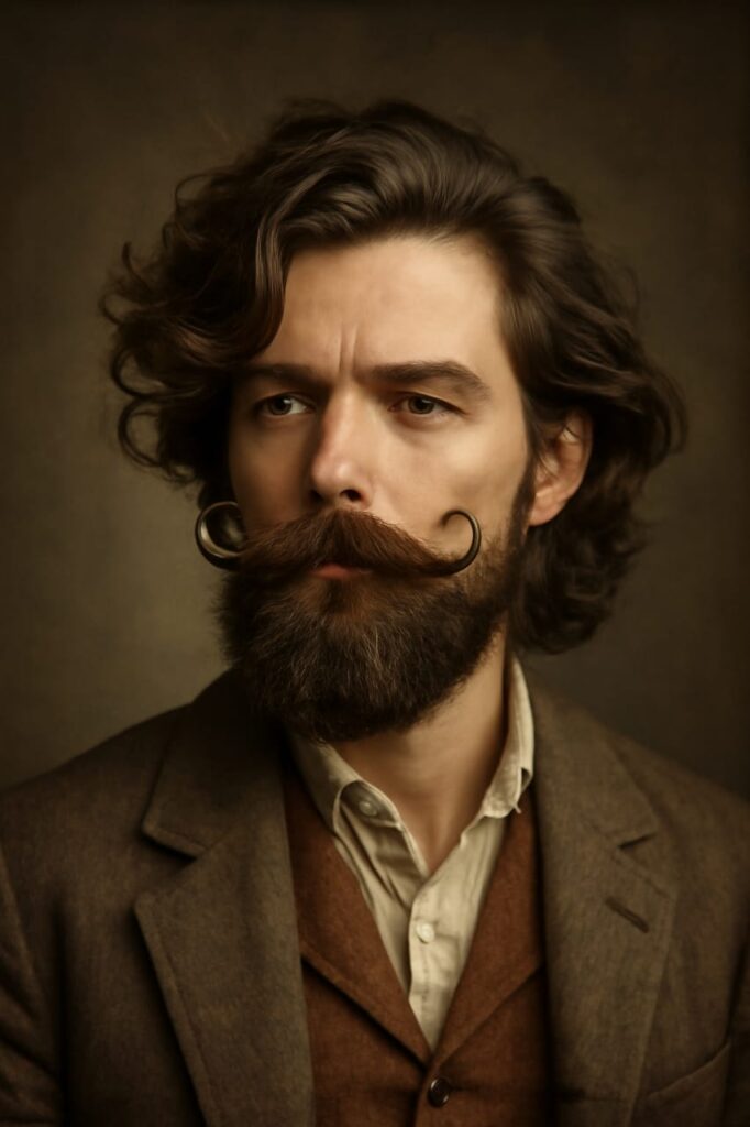 stylish beard ideas for long haired men