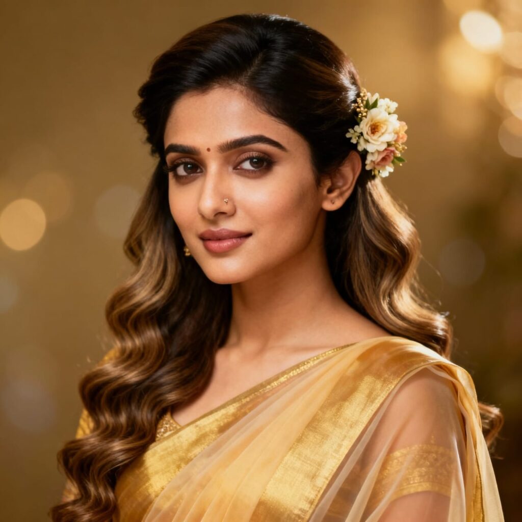 hair style for saree