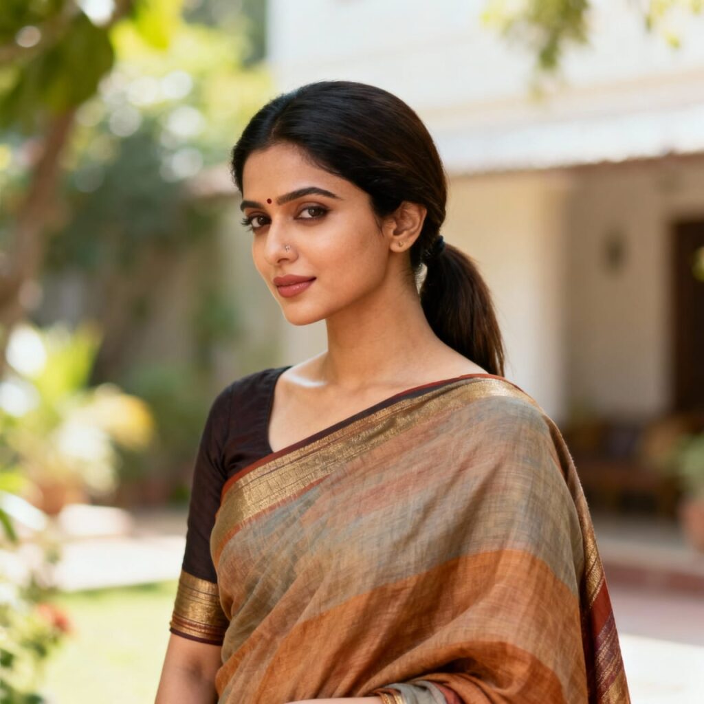 hair style for saree