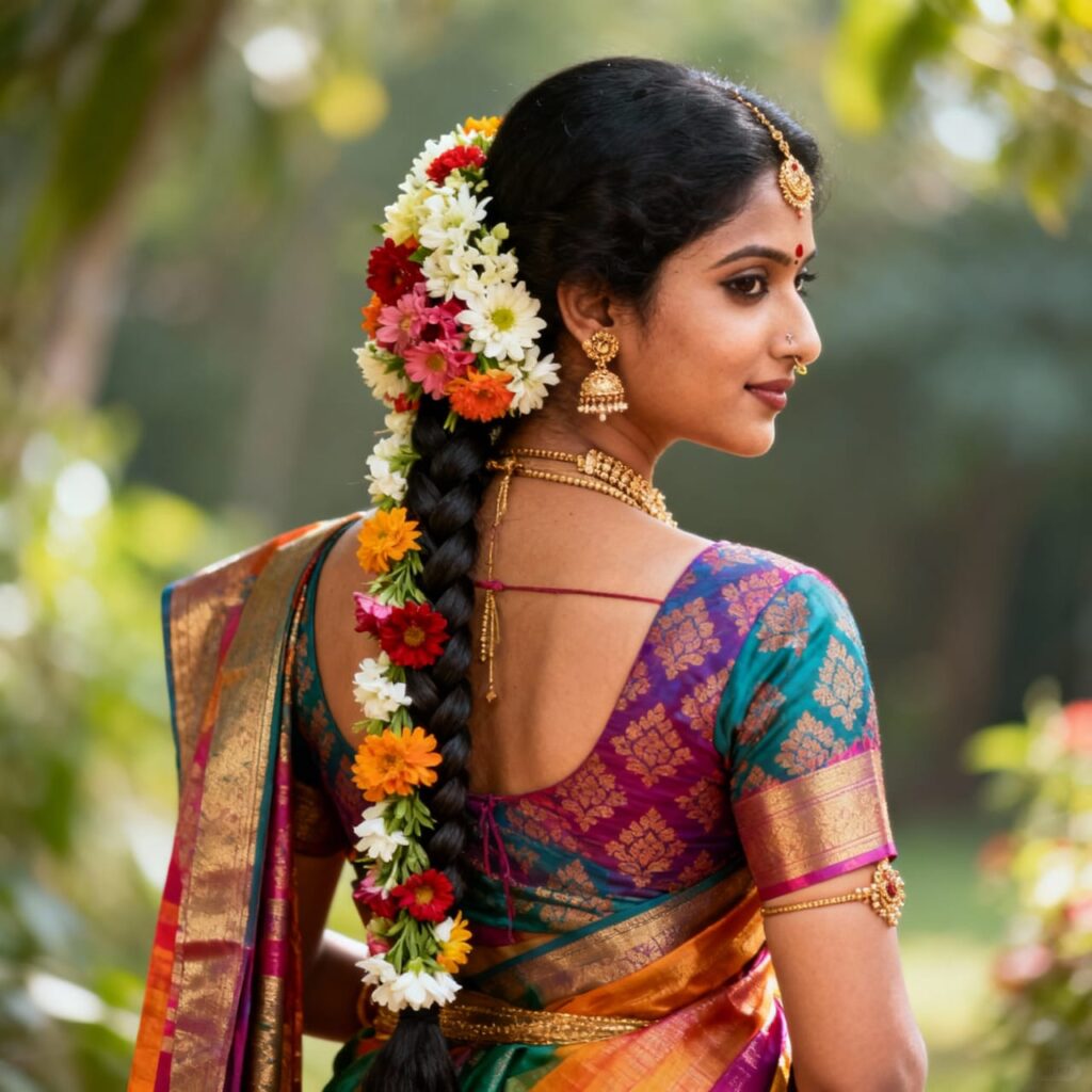 hair style for saree