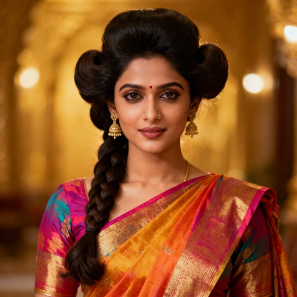 hair style for saree